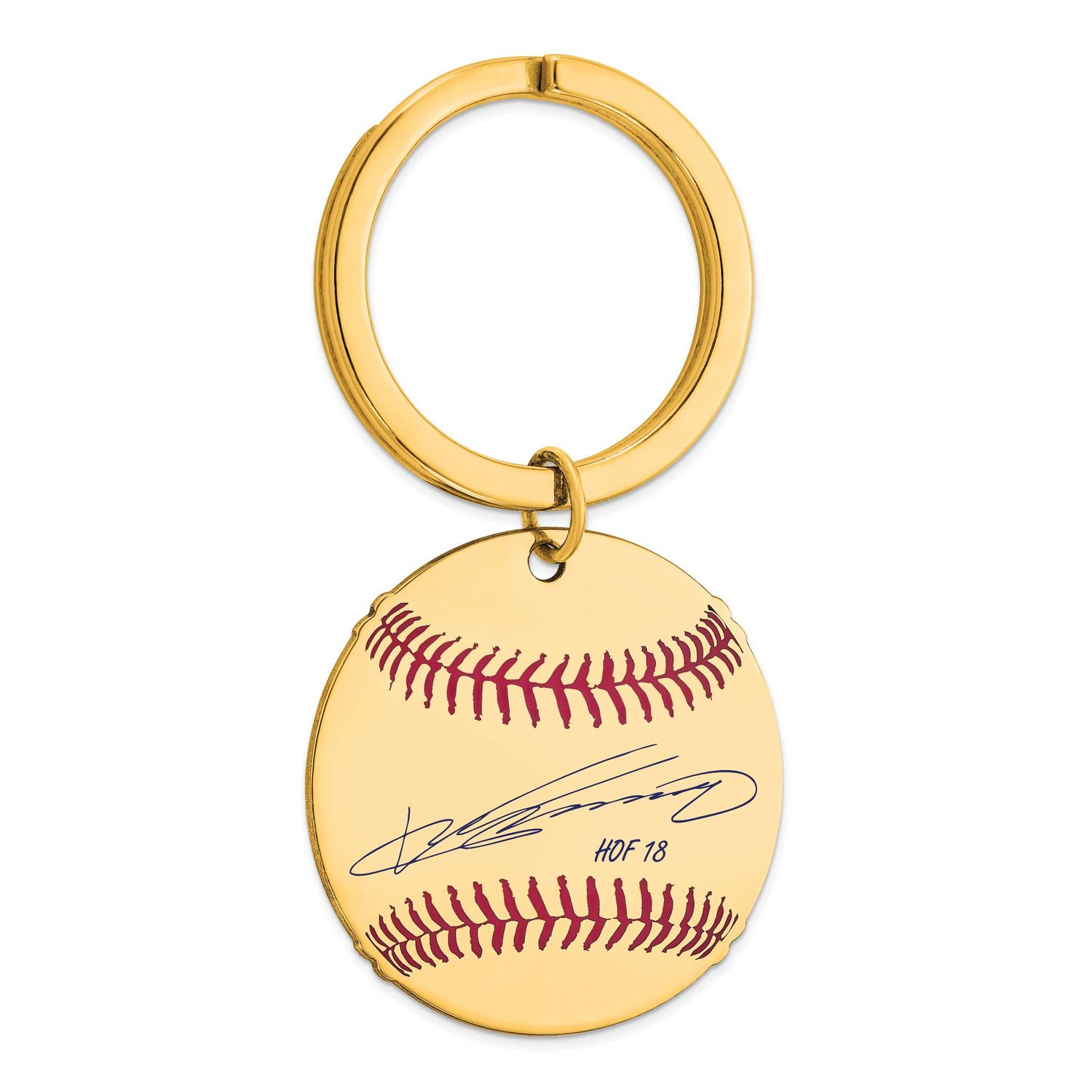 Vladimir Guerrero Hall of Fame Signature Epoxy Baseball Keychain Gold-plated Sterling Silver GPHF03…