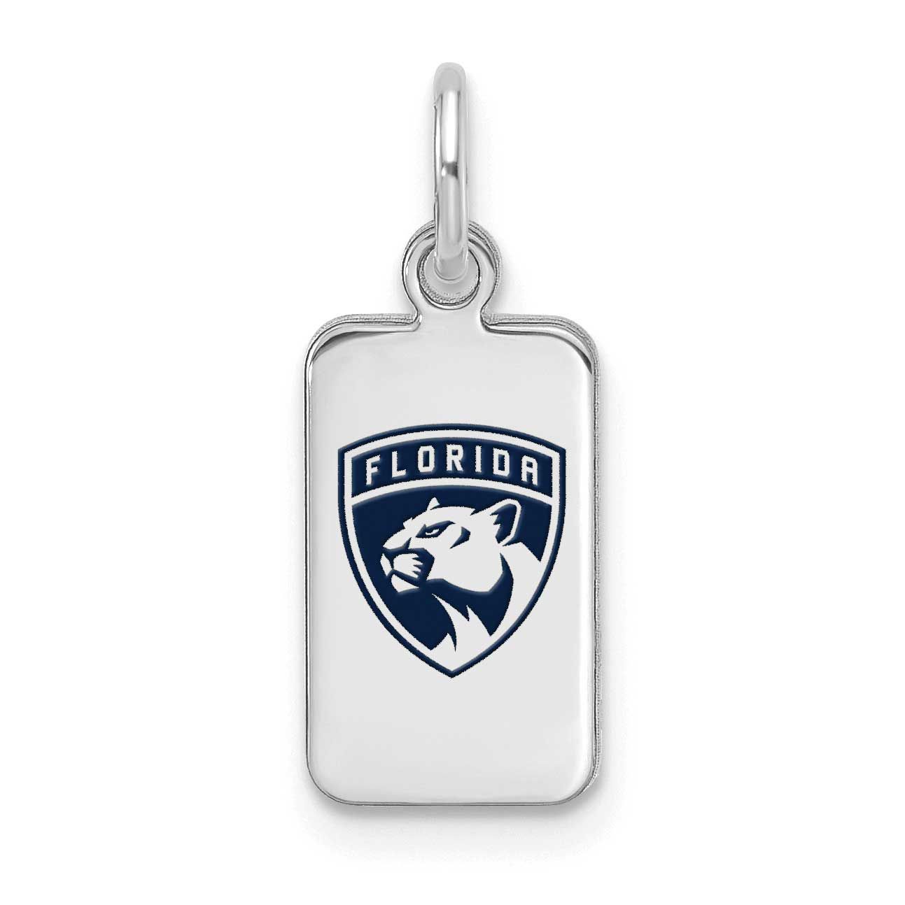 NHL Florida Panthers Enamel Tag Pendant Sterling Silver Rhodium-plated SS126PTH, UPC: 196904184615