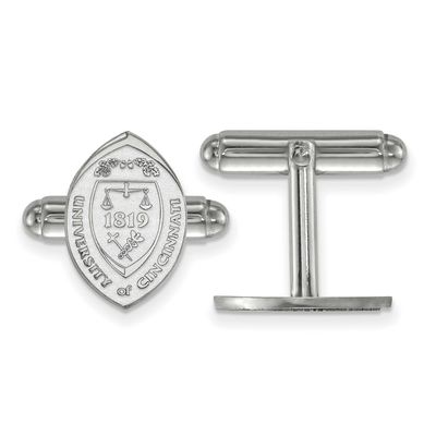 University of Cincinnati Crest Cufflinks Sterling Silver Rhodium-plated SS043UC, UPC: 886774705149