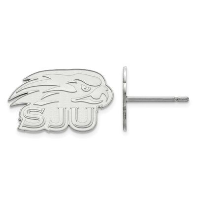 Saint Joseph&#39;S University Hawks Extra Small Post Earrings Sterling Silver Rhodium-plated SS009SJO, …