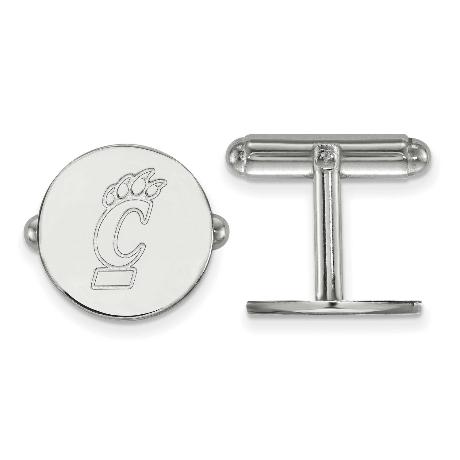 University of Cincinnati Cufflinks Sterling Silver Rhodium-plated SS010UC, UPC: 886774705132