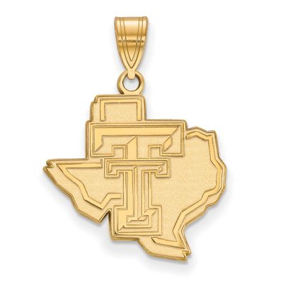 Texas Tech University State Outline Large Pendant 10k Gold 1Y046TXT, UPC: 886774818276