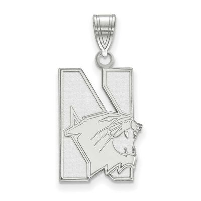 Northwestern University Large Pendant 10k White Gold 1W002NWU, UPC: 886774768540
