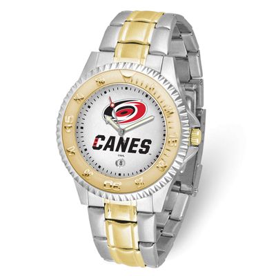 Gametime NHL Carolina Hurricanes Competitor Two-Tone Quartz Watch with Date Stainless Steel XWM3366…