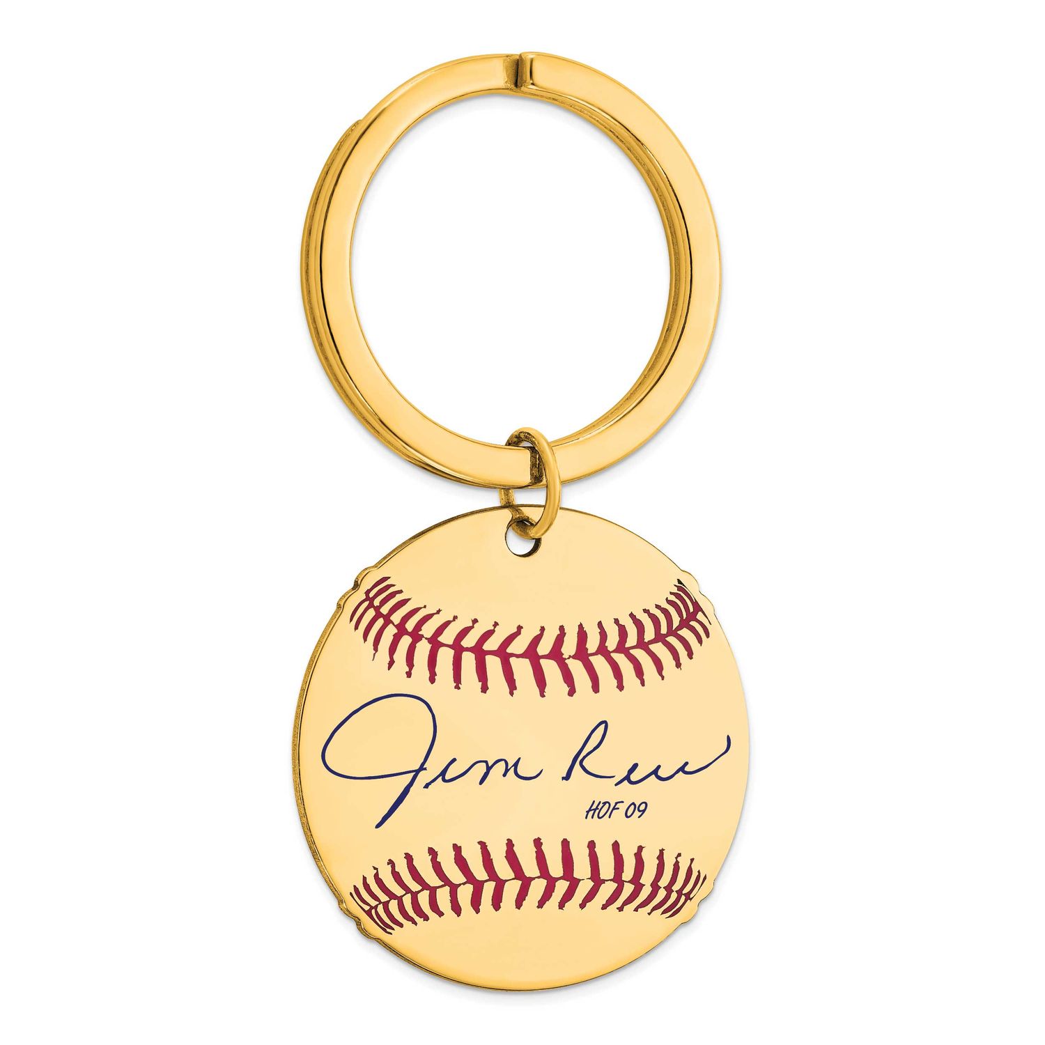 Jim Rice Hall of Fame Signature Epoxy Baseball Keychain Gold-plated Sterling Silver GPHF03JR09, UPC: