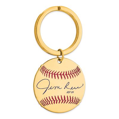 Jim Rice Hall of Fame Signature Epoxy Baseball Keychain Gold-plated Sterling Silver GPHF03JR09, UPC: