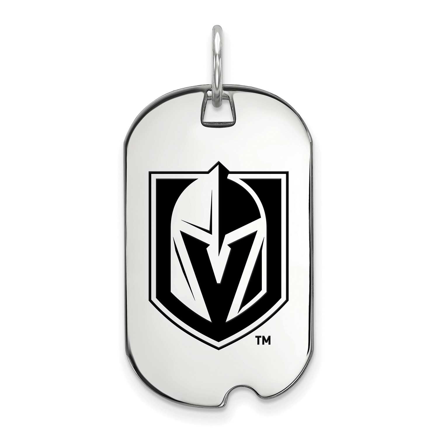 Vegas Golden Knights Small Dog Tag with Epoxy Sterling Silver SS029VGK, UPC: 191101774911