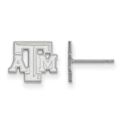 Texas A And M University T-A-M Extra Small Post Earrings Sterling Silver Rhodium-plated SS069TAM, U…