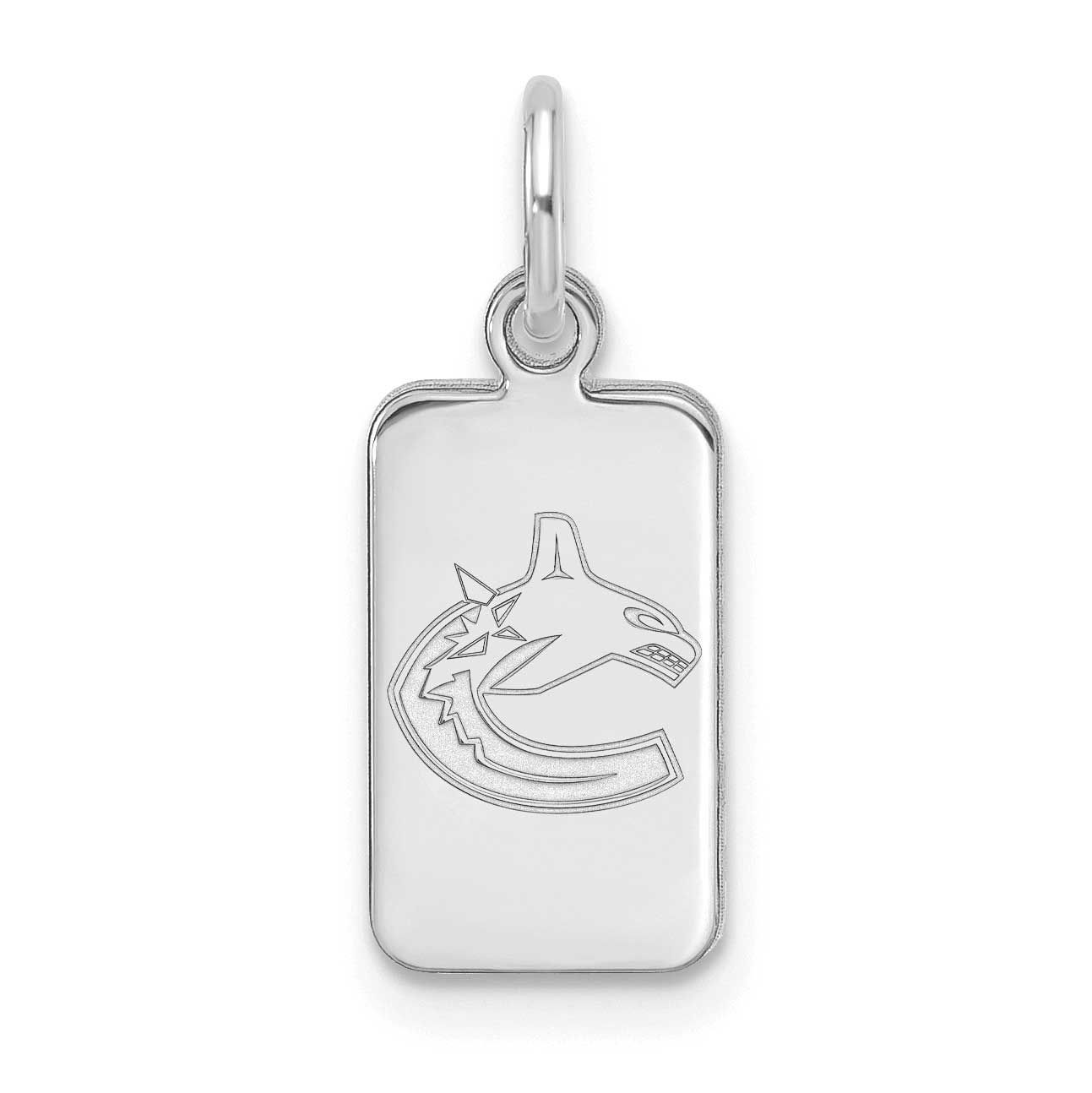 NHL Vancouver Canucks Tag Pendant Sterling Silver Rhodium-plated SS125CUC, UPC: 196904184776