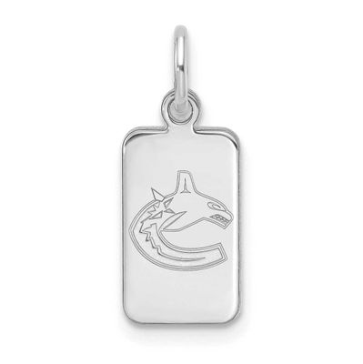 NHL Vancouver Canucks Tag Pendant Sterling Silver Rhodium-plated SS125CUC, UPC: 196904184776