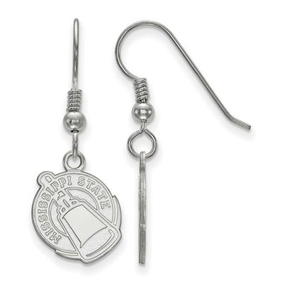 Mississippi State University Small Dangle Earrings Sterling Silver Rhodium-plated SS049MSS, UPC: 88…