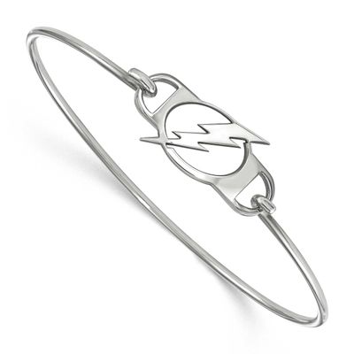 NHL Tampa Bay Lightning Small Center 7 Inch Wire Bangle Sterling Silver Rhodium-plated SS019LIG-7, …
