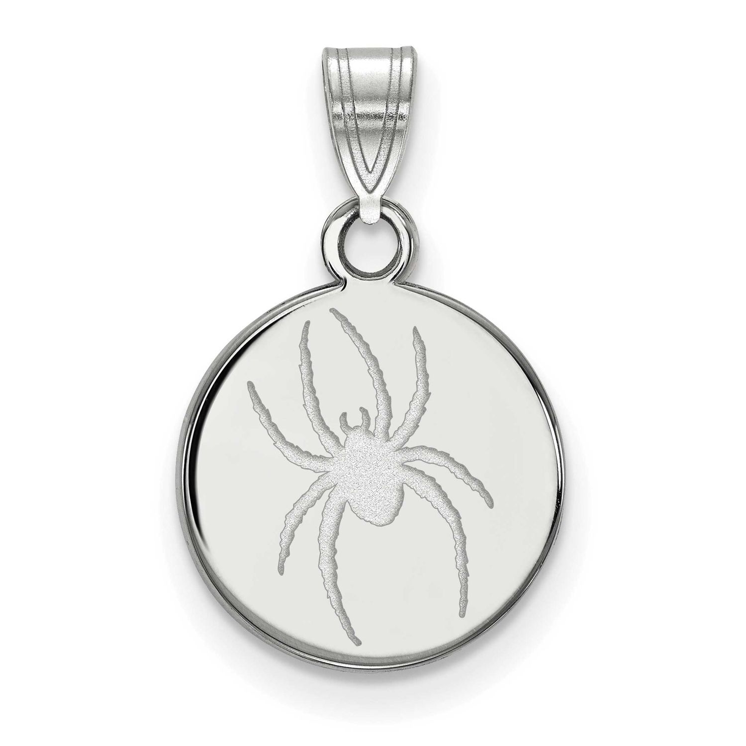 La University of Richmond Medium Disc Pendant Sterling Silver Rhodium-plated SS017URV, UPC: 1911012…