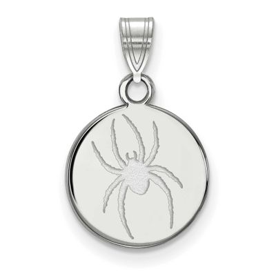 La University of Richmond Medium Disc Pendant Sterling Silver Rhodium-plated SS017URV, UPC: 1911012…