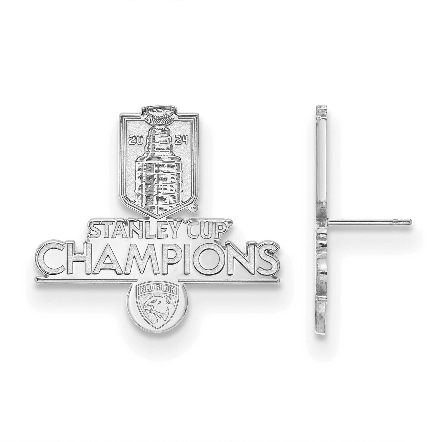 2024 Stanley Cup Champions Florida Panthers Earrings Sterling Silver SS003PTH24, UPC: 196904290569