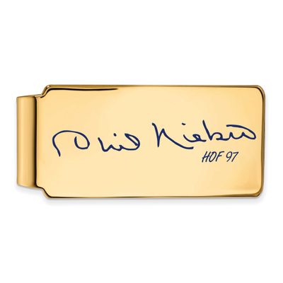 Phil Niekro Hall of Fame Signature Epoxy Money Clip Gold-plated Sterling Silver GPHF04PN97, UPC: