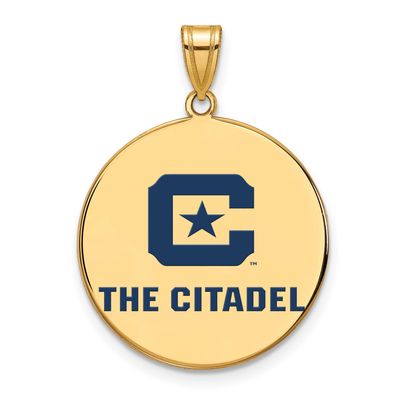 The Citadel Extra Large Enamel Pendant Gold-plated Sterling Silver GP039TCI, UPC: 886774940199