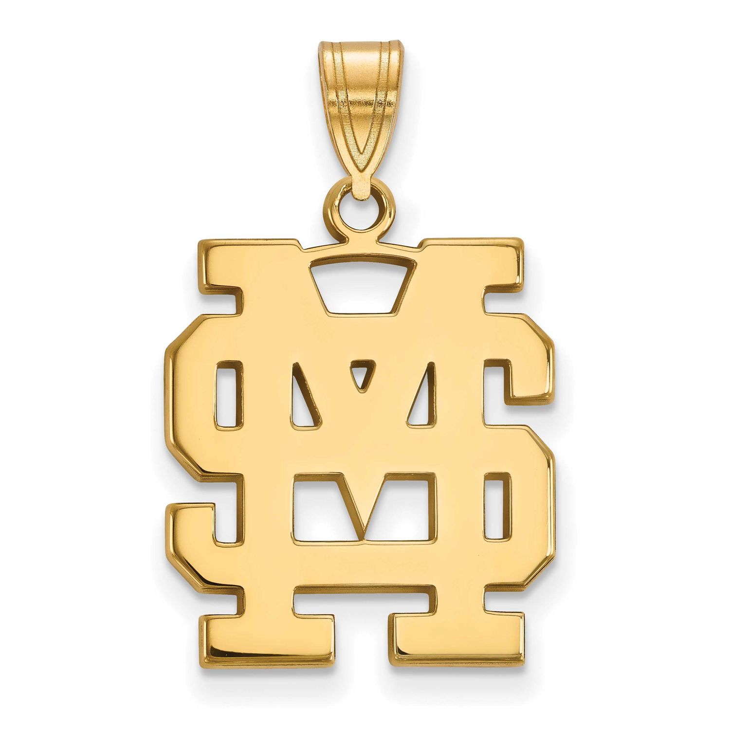 Mississippi State University Large Pendant Gold-plated Sterling Silver GP064MSS, UPC: 886774951966