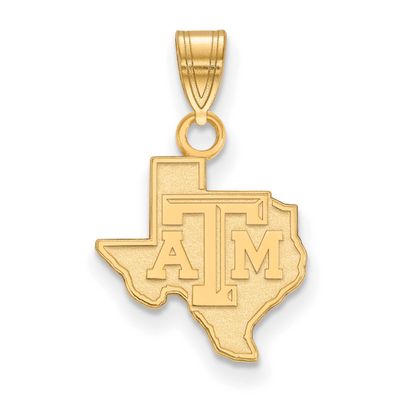 Texas A And M University State Outline Small Pendant 14k Gold 4Y041TAM, UPC: 886774881119