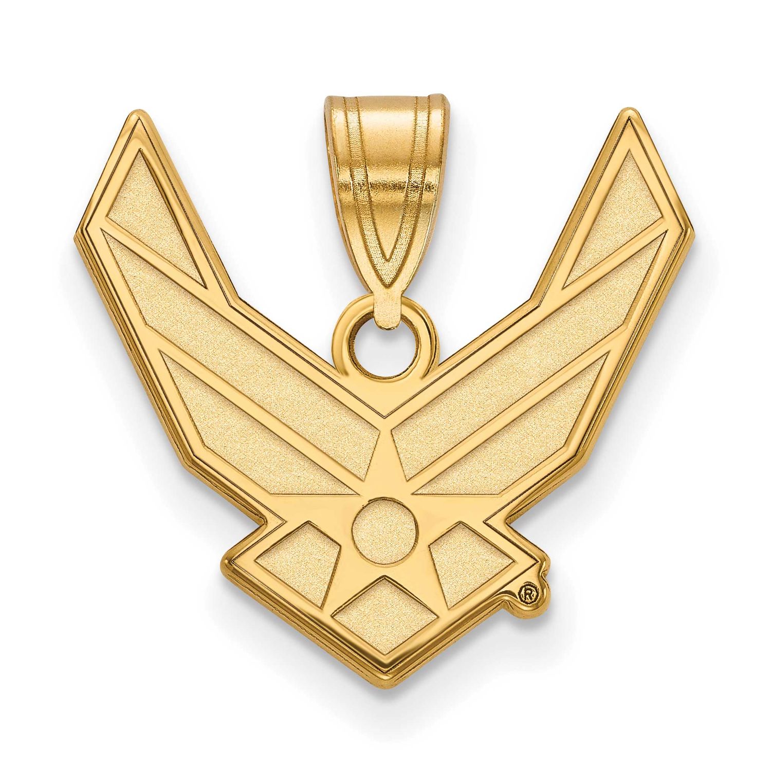 U.S. Air Force Large Pendant Gold-plated Sterling Silver GP004USAF, UPC: 191101214936