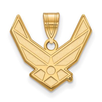 U.S. Air Force Large Pendant Gold-plated Sterling Silver GP004USAF, UPC: 191101214936