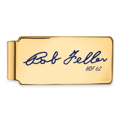 Bob Feller Hall of Fame Signature Epoxy Money Clip Gold-plated Sterling Silver GPHF04BF62, UPC: