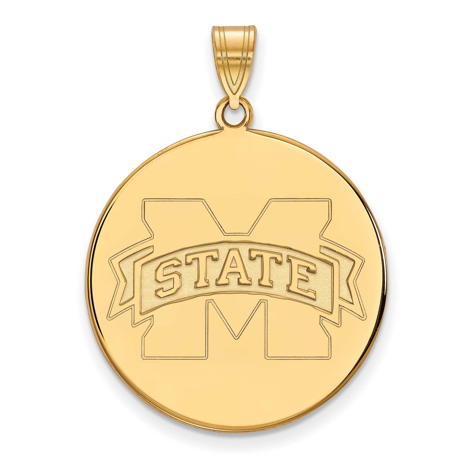 Mississippi State University Extra Large Disc Pendant 14k Gold 4Y073MSS, UPC: 886774887982