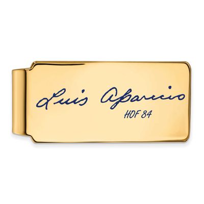 Luis Aparicio Hall of Fame Signature Epoxy Money Clip Gold-plated Sterling Silver GPHF04LA84, UPC: