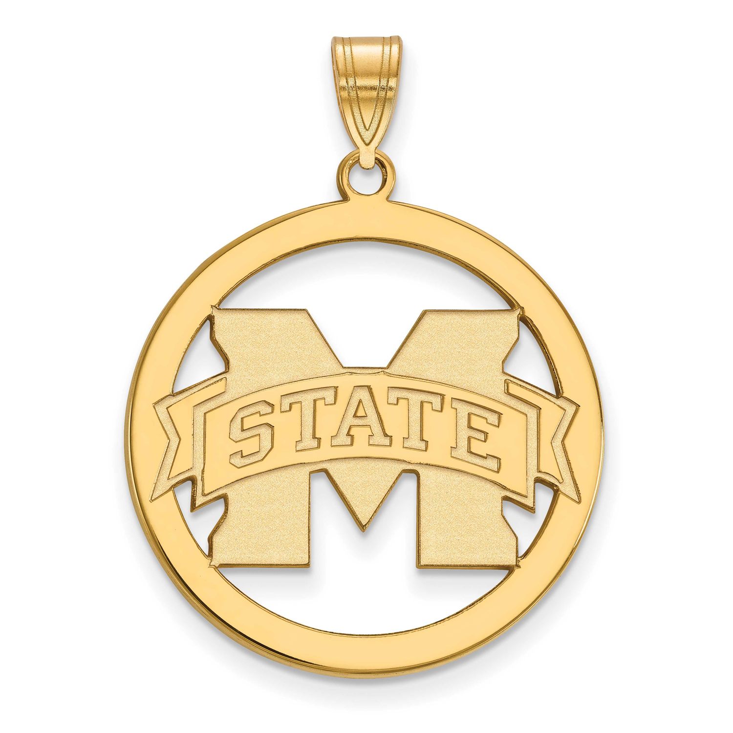 Mississippi State University Extra Large Pendant In Cir Gold-plated Sterling Silver GP034MSS, UPC: …