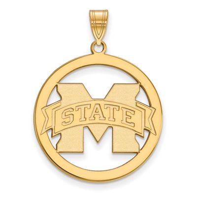 Mississippi State University Extra Large Pendant In Cir Gold-plated Sterling Silver GP034MSS, UPC: …