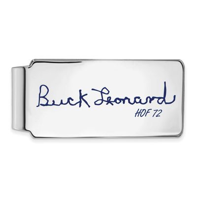 Buck Leonard Hall of Fame Signature Epoxy Money Clip Sterling Silver SSHF04BL72, UPC: