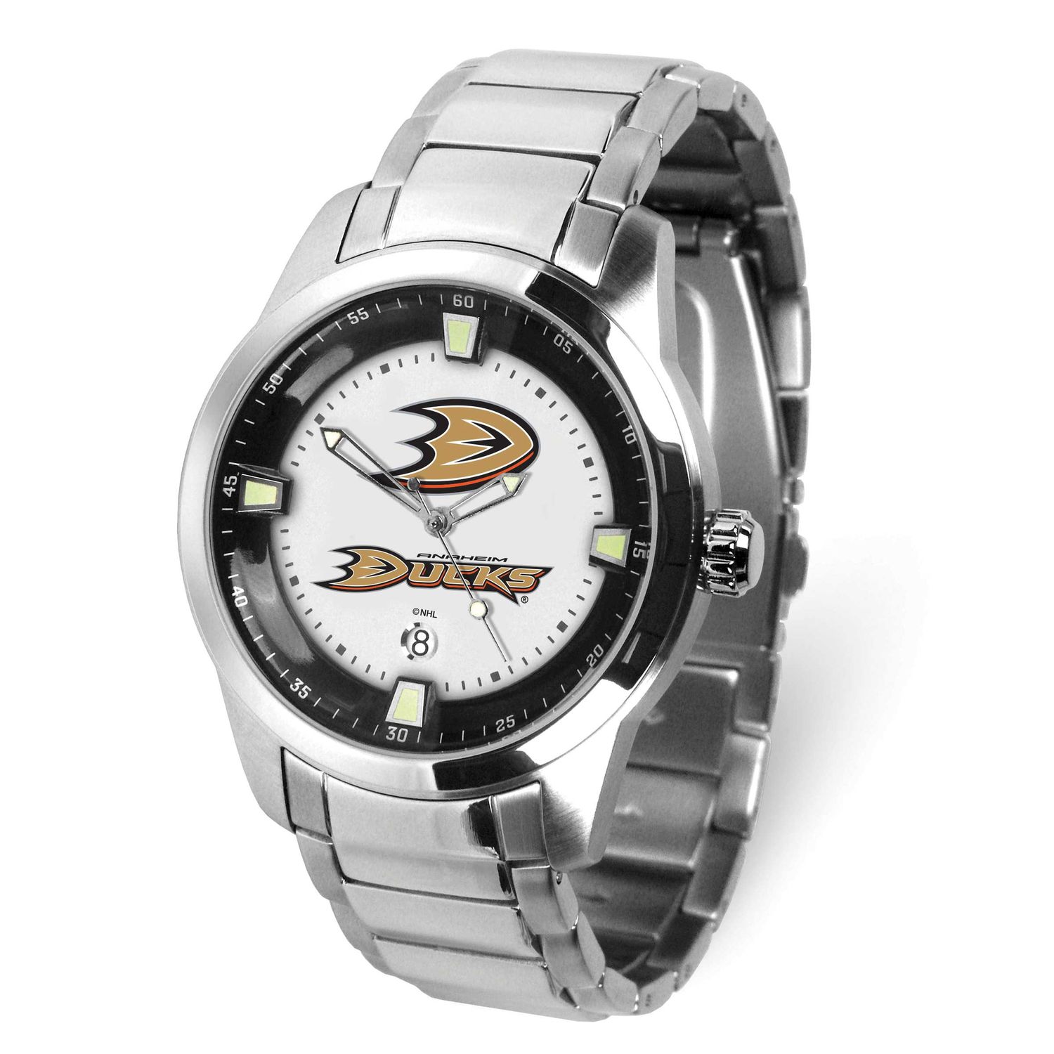 Gametime NHL Anaheim Ducks Titan Quartz Watch with Date Stainless Steel XWM3640, UPC: 82652871160