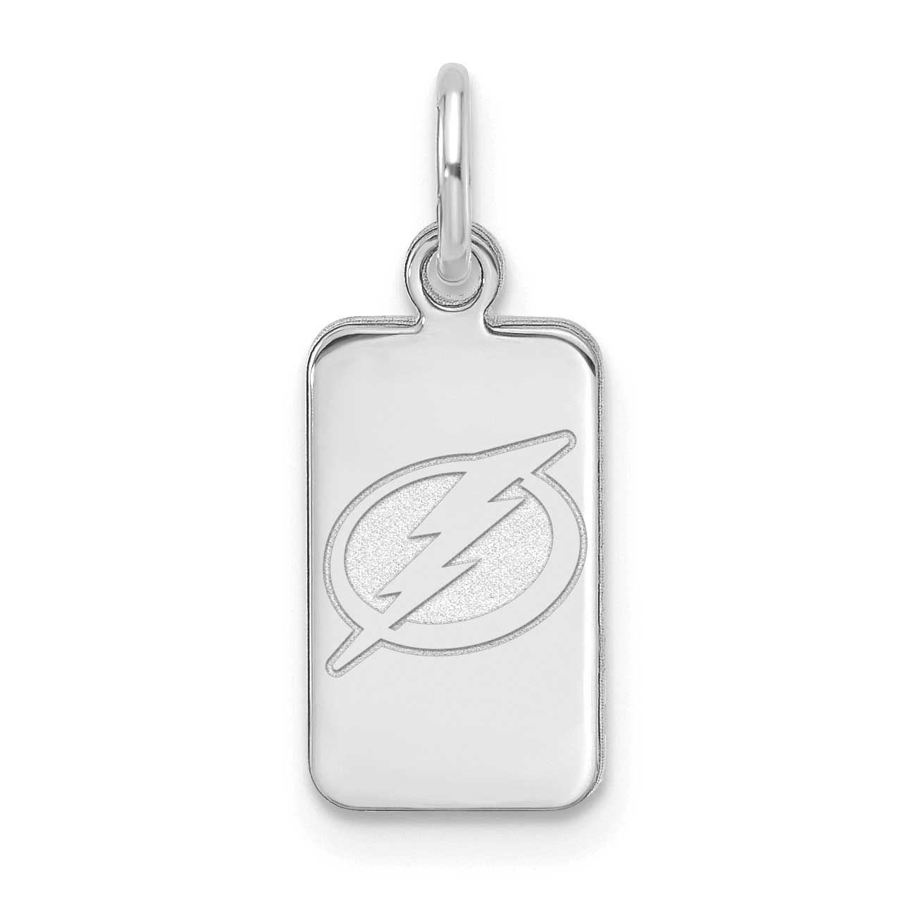 NHL Tampa Bay Lightning Tag Pendant Sterling Silver Rhodium-plated SS125LIG, UPC: 196904184790