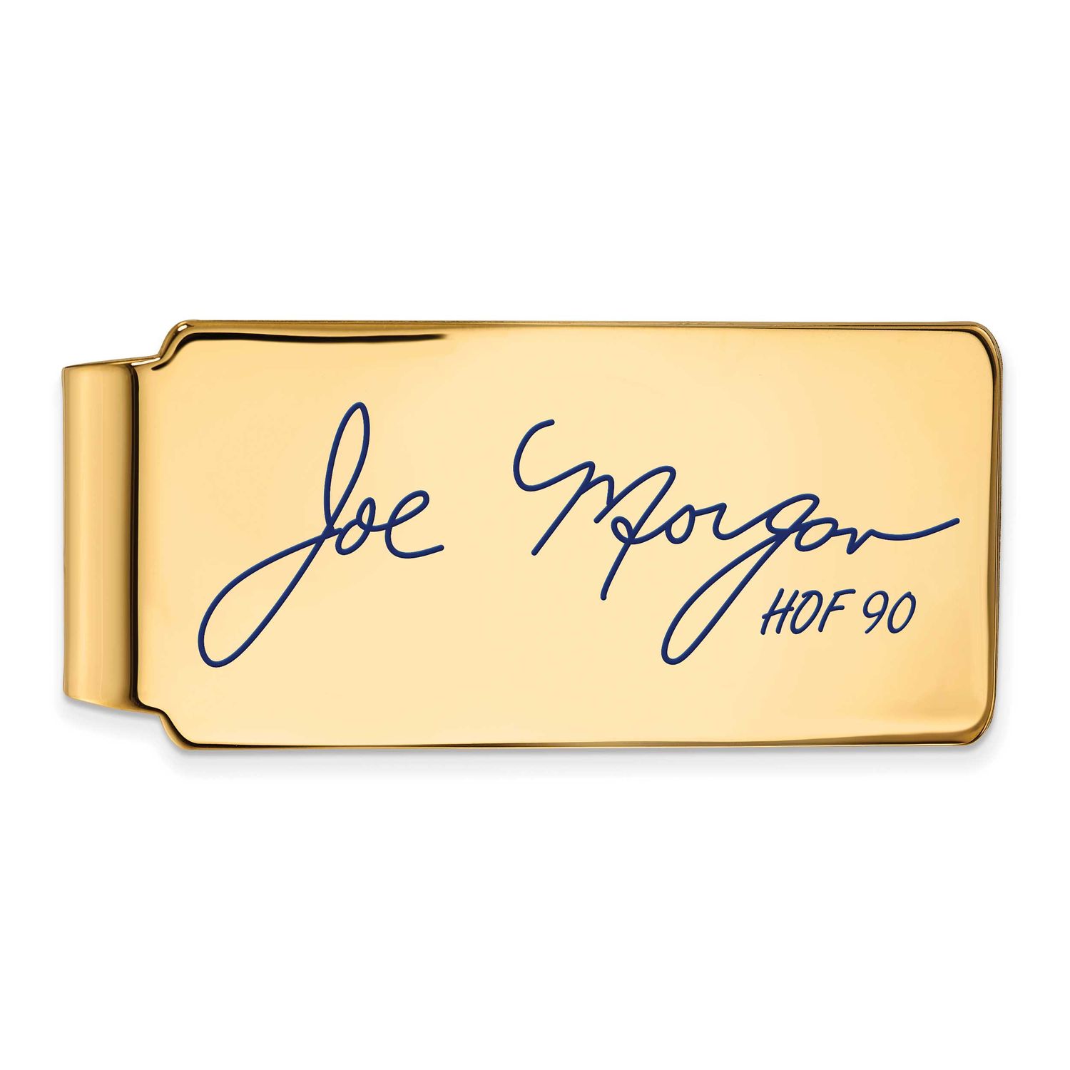 Joe Morgan Hall of Fame Signature Epoxy Money Clip Gold-plated Sterling Silver GPHF04JM90, UPC: