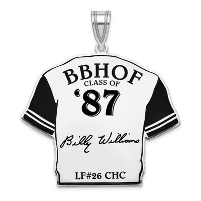 Billy Williams Hall of Fame Signature Epoxy Jersey Pendant Sterling Silver SSHF01BW87, UPC: