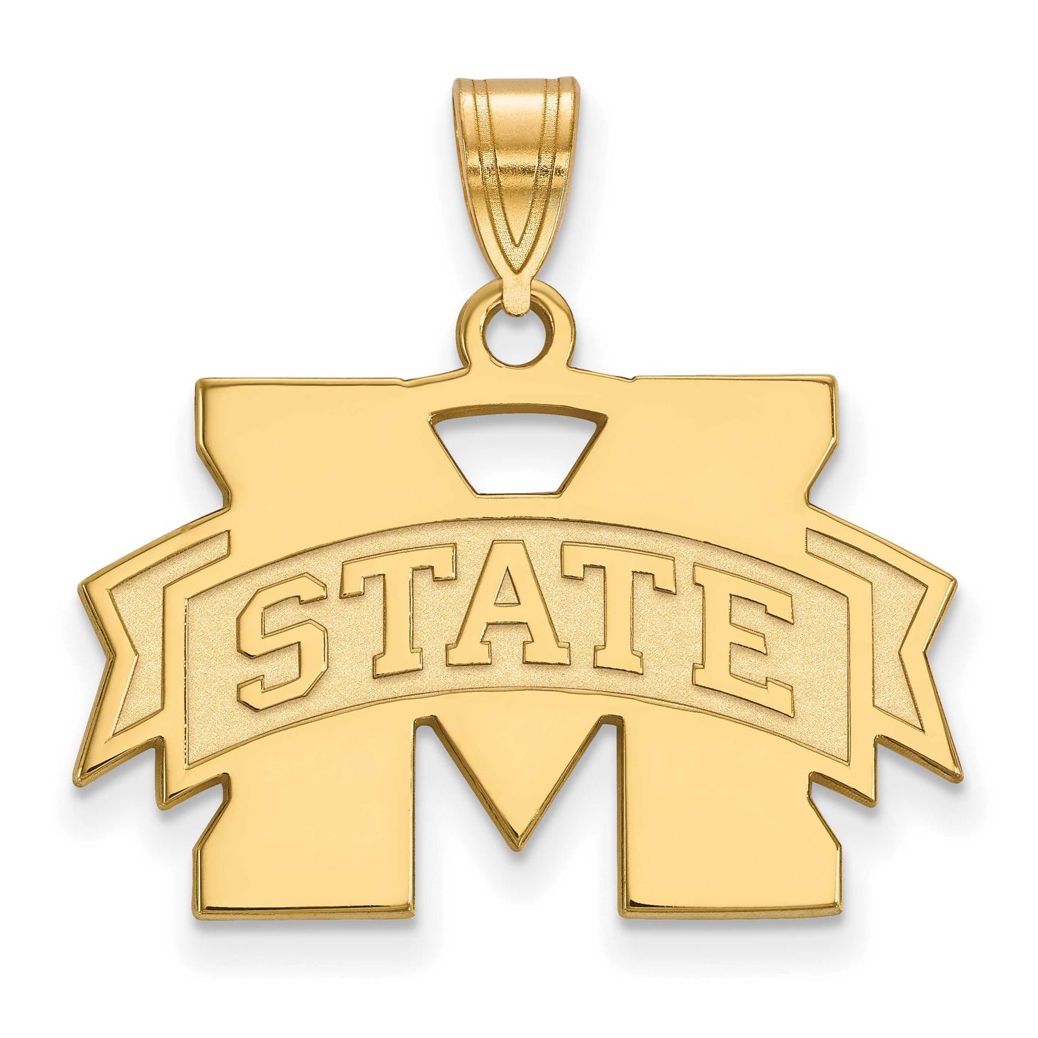 Mississippi State University Medium Pendant Gold-plated Sterling Silver GP003MSS, UPC: 886774895796