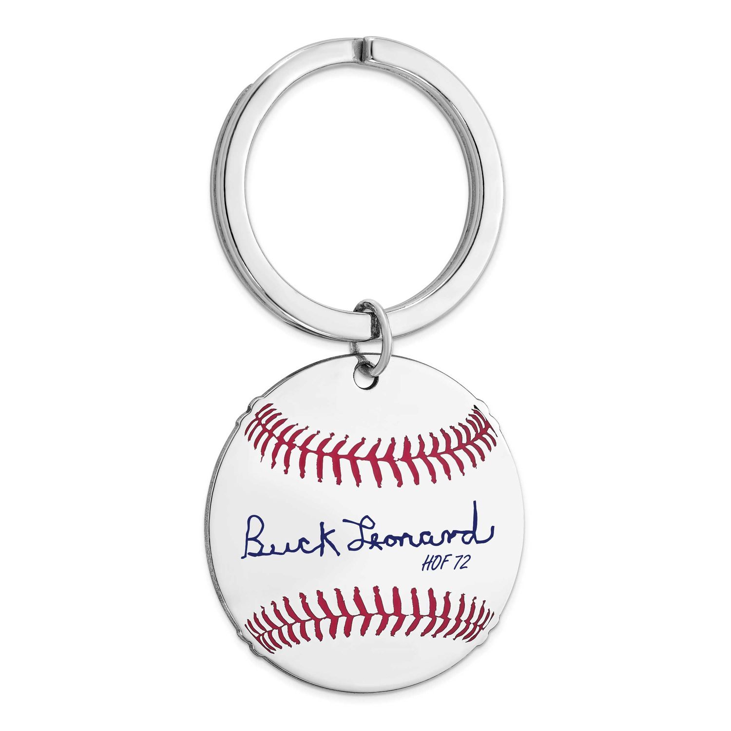 Buck Leonard Hall of Fame Signature Epoxy Baseball Keychain Sterling Silver SSHF03BL72, UPC: