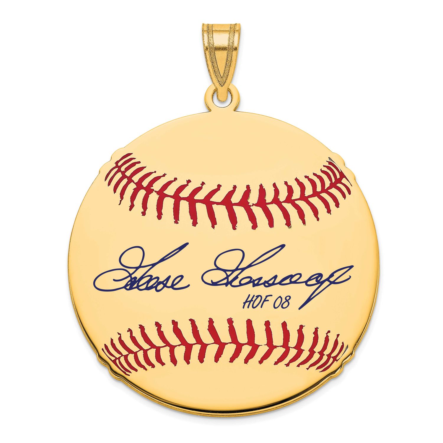 Rich Gossage Hall of Fame Signature Large Epoxy Baseball Pendant 14k Gold 4YHF02RG08, UPC: