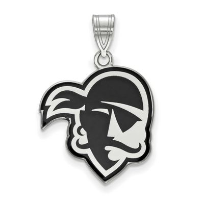Seton Hall University Pirate Large Enameled Pendant Sterling Silver Rhodium-plated SS007SHU, UPC: 8…
