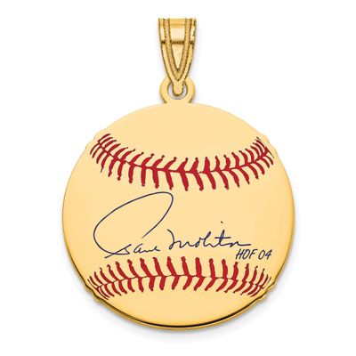 Paul Molitor Hall of Fame Signature Small Epoxy Baseball Pendant 10k Gold 1YHF11PM04, UPC: