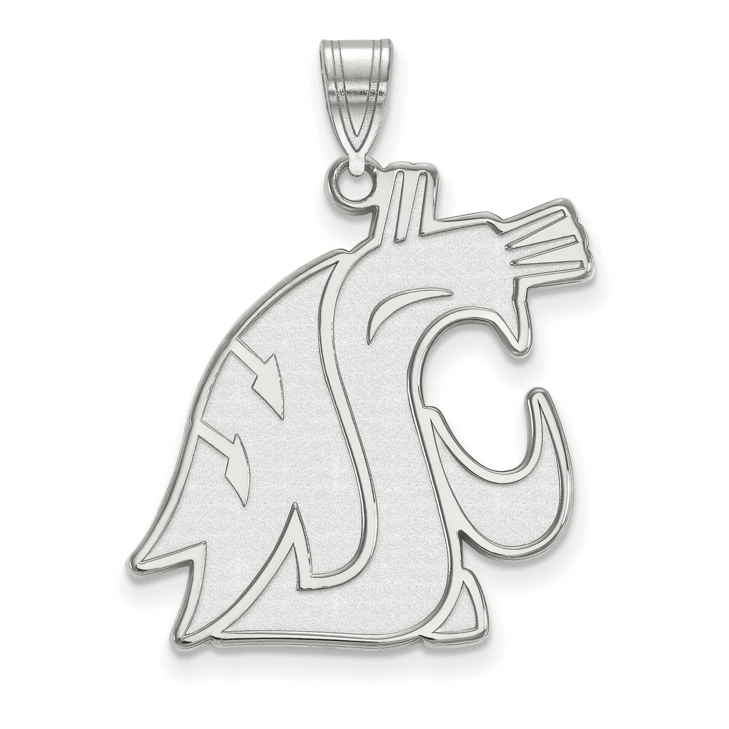 Washington State University Cougar Extra Large Pendant 10k White Gold 1W004WAS, UPC: 886774773254