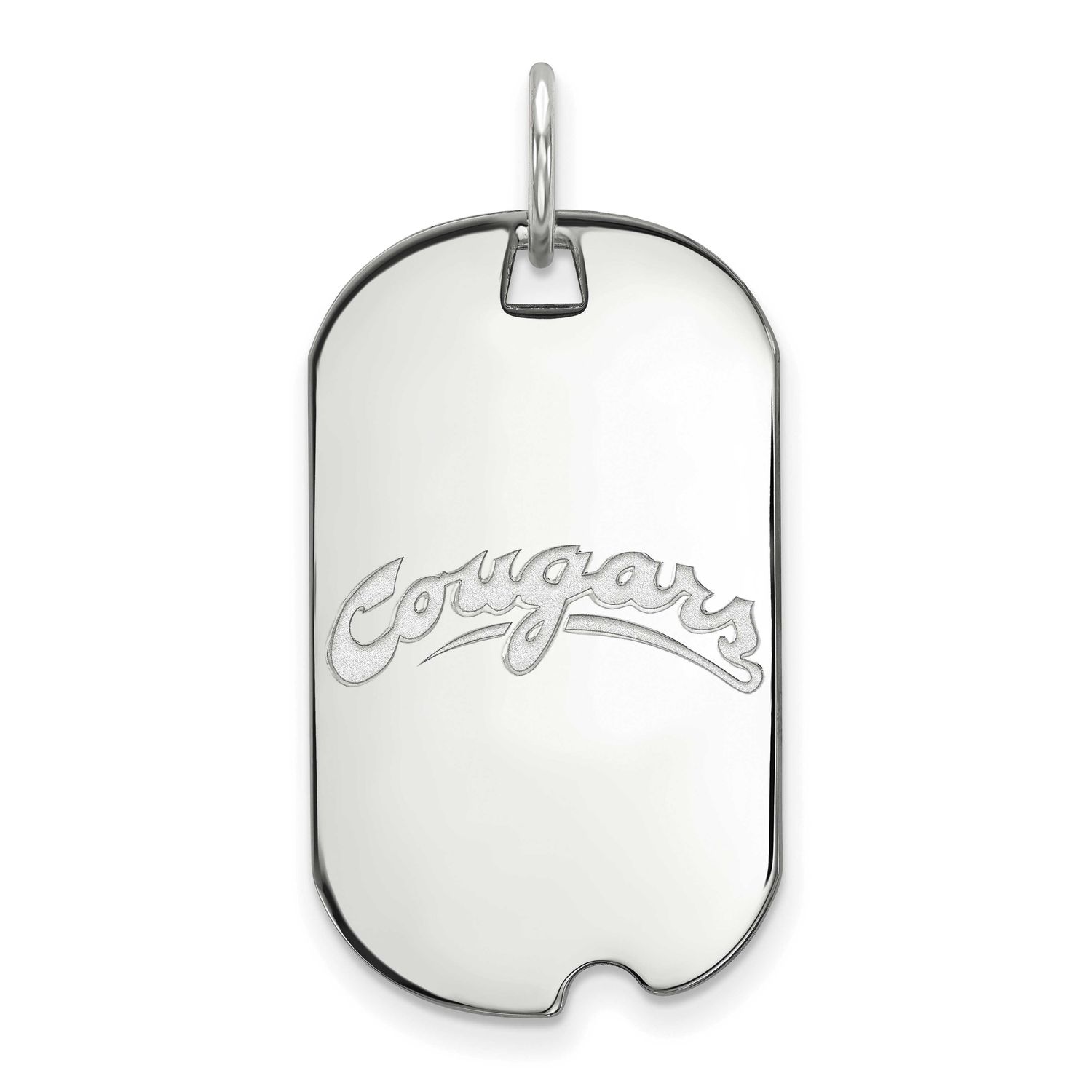 Washington State University Cougars Small Dog Tag Pendant Sterling Silver Rhodium-plated SS040WAS, …