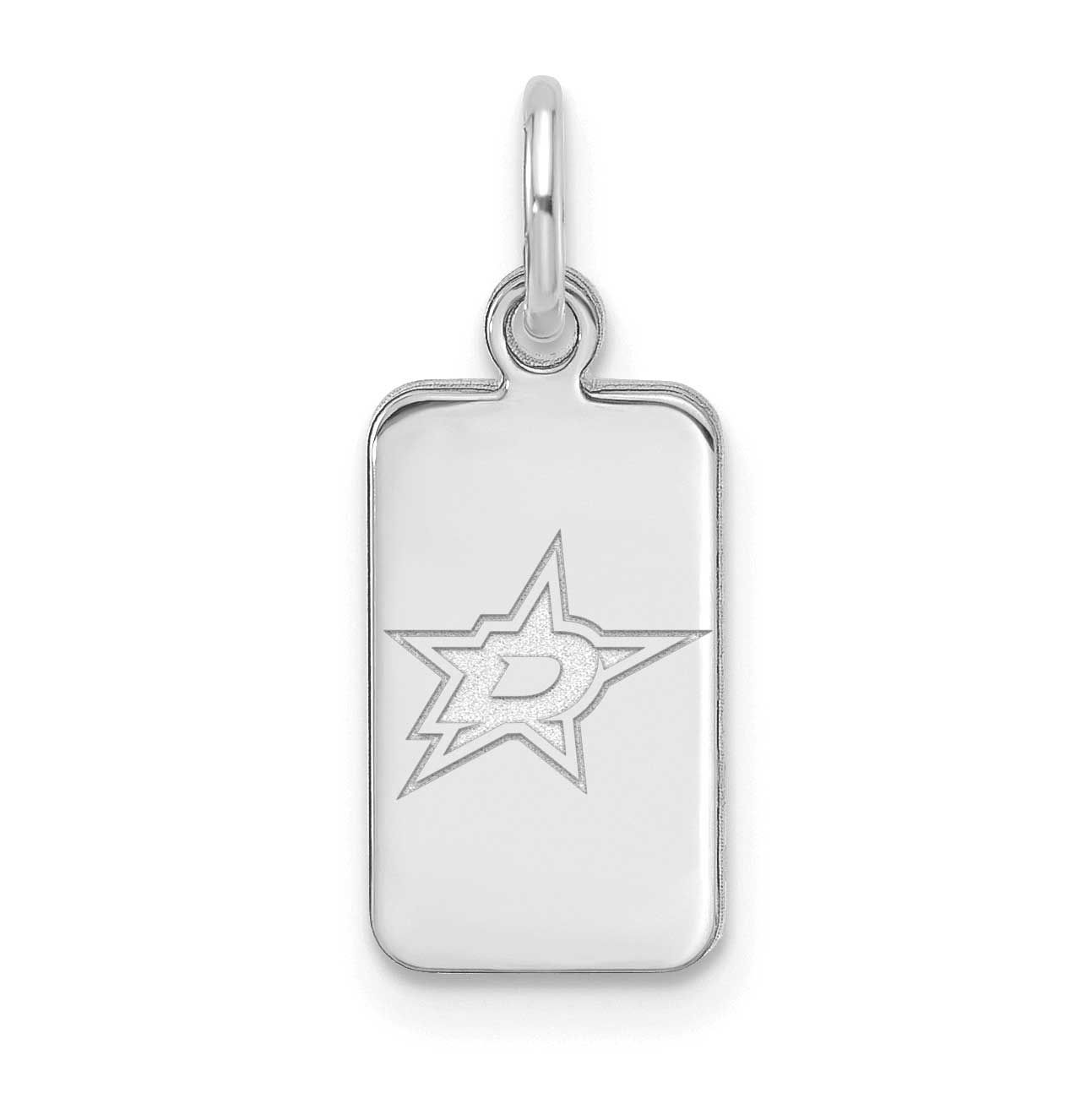 NHL Dallas Stars Tag Pendant Sterling Silver Rhodium-plated SS125STA, UPC: 196904184967