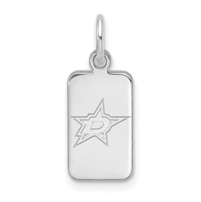 NHL Dallas Stars Tag Pendant Sterling Silver Rhodium-plated SS125STA, UPC: 196904184967