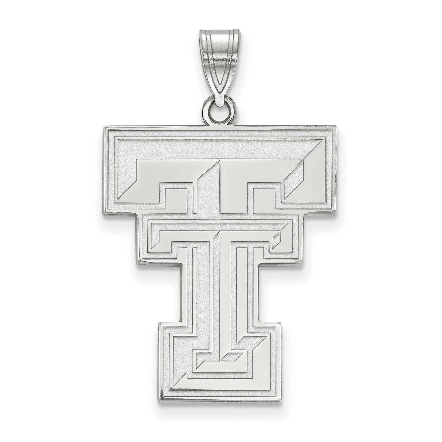 Texas Tech University T-T Extra Large Pendant 10k White Gold 1W005TXT, UPC: 886774773926