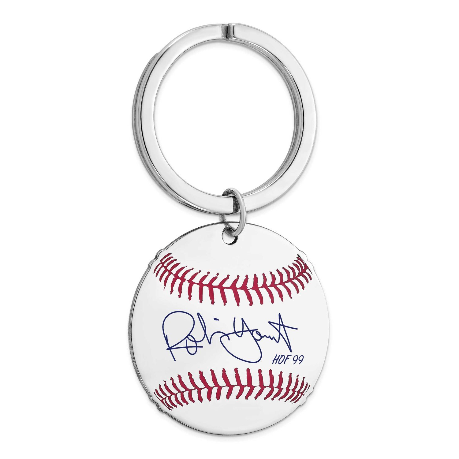 Robin Yount Hall of Fame Signature Epoxy Baseball Keychain Sterling Silver SSHF03RY99, UPC: