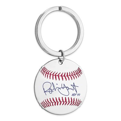 Robin Yount Hall of Fame Signature Epoxy Baseball Keychain Sterling Silver SSHF03RY99, UPC: