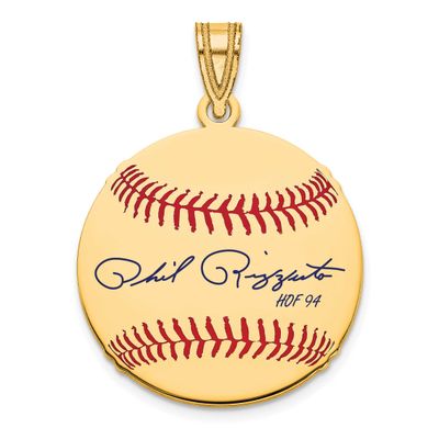 Phil Rizzuto Hall of Fame Signature Small Epoxy Baseball Pendant 14k Gold 4YHF11PR94, UPC: