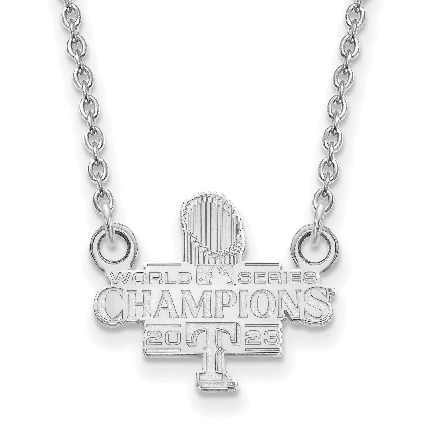 2023 World Series Champions Texas Rangers Small Pendant with  Neckla Sterling Silver SS006RAN23-18,…