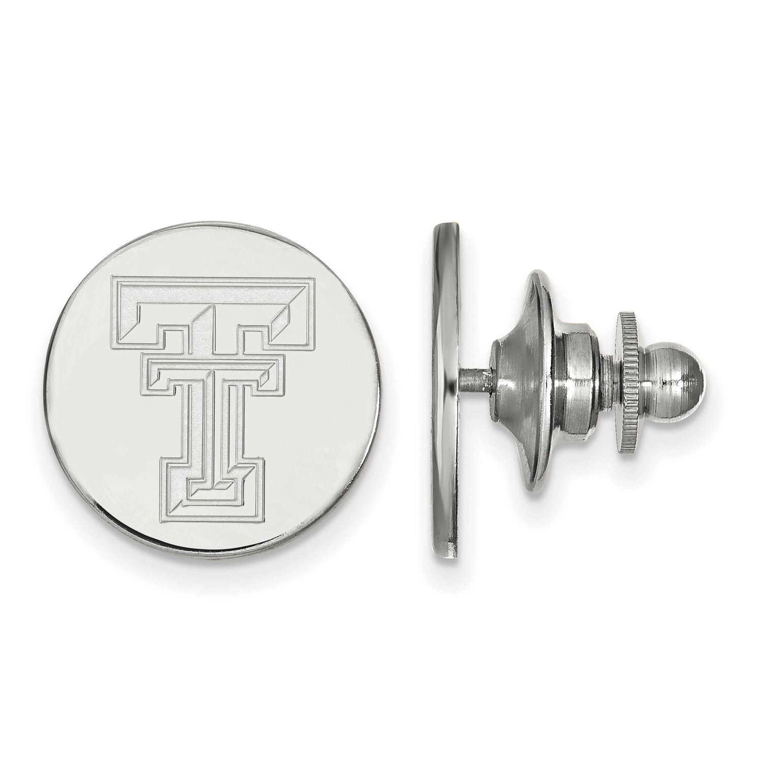 Texas Tech University T-T Lapel Pin 14k White Gold 4W011TXT, UPC: 886774838779